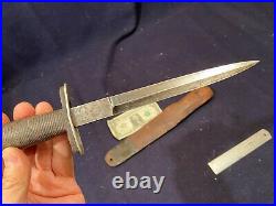 1 of 70 ORIGINAL WW2 US Navy CASE V42 STILLETTO COMMANDO knife V-42 FSSF dagger