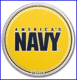 1 oz silver US Navy Tep Colorized Military NRA Marines Army. 999 Pure Fine