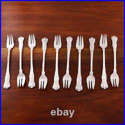 10 International Silverplate Seafood Forks Kings United States Navy 1977