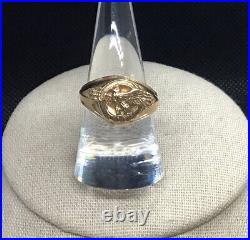 10K Gold United States Military Ruptured Duck Ring Sz 9.25 FREE SHIP! JJ268