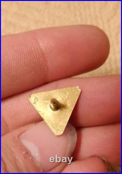 10k Yellow Gold USN/USMC Fleet Reserve Association screw on pin