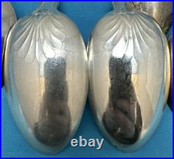 14 Pc USN Navy Silverplated & Stainless FLATWARE & TEASPOONS Kings Pattern
