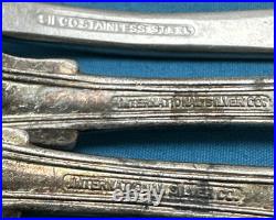 14 Pc USN Navy Silverplated & Stainless FLATWARE & TEASPOONS Kings Pattern