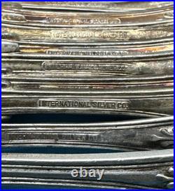 14 Pc USN Navy Silverplated & Stainless FLATWARE & TEASPOONS Kings Pattern