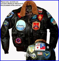 17-PATCH SET FOR G-1 FLIGHT JACKET AS ON TOP GUN MOVIE (patch set only no jacke)