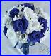 17-Piece-Package-Silk-Flower-Wedding-Bridal-Bouquet-Party-NAVY-BLUE-SILVER-WHITE-01-qo