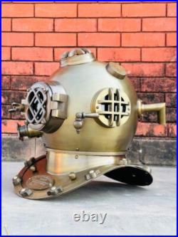 18 Anchor Engineering Diving Divers Helmet Brown Marine Scuba Diving Helmet