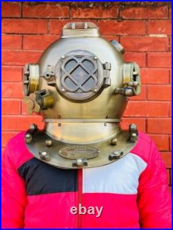18 Anchor Engineering Diving Divers Helmet Brown Marine Scuba Diving Helmet