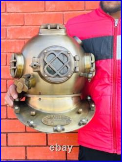 18 Anchor Engineering Diving Divers Helmet Brown Marine Scuba Diving Helmet