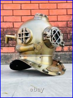 18 Anchor Engineering Diving Divers Helmet Brown Marine Scuba Diving Helmet
