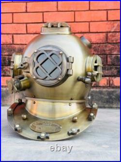 18 Anchor Engineering Diving Divers Helmet Brown Marine Scuba Diving Helmet