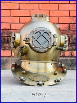 18 Anchor Engineering Diving Divers Helmet Brown Marine Scuba Diving Helmet