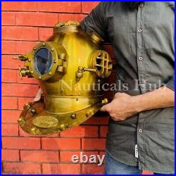 18 Antique Diving vintage BOSTON MARK V U. S Navy Deep Sea Divers Helmet Scuba