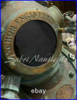 18 Diving Divers Helmet U. S Navy Mark V Deep Sea Antique Scuba Anniversary Gift