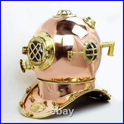 18 U. S Navy Nautical Copper Diver's Diving Helmet Navy Gift