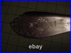 1800's United States Navy USN silver plated fish knife with very early monogram
