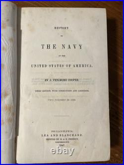 1847 History Of The Navy Of The United States Of America J. Fenimore Cooper