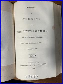 1847 History Of The Navy Of The United States Of America J. Fenimore Cooper