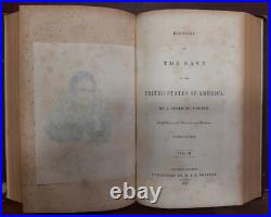 1847 THE HISTORY OF THE NAVY OF THE UNITED STATES OF AMERICA Figured