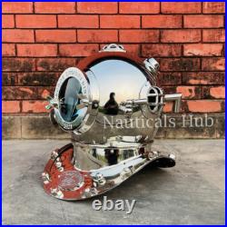 18vintage nautical Chrome Victorian U. S navy mark V divers Helmet Anchor gift