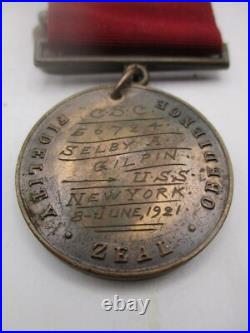 1932 United States Navy Good Conduct Medal Named USS R-17 New York CSC#
