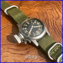 1940s Elgin USN BuShips Vintage Military Canteen Watch