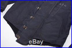 1940s US Navy Blue Hook Clasp Deck Jacket WWII Sz 44 USN 40s WW2 VP-11 Stencil