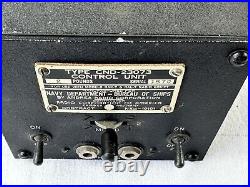 1940s US Navy RCA Control Unit Type CND-23073 Use with RAK-7 & RAK-7 Radio rare