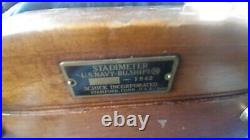 1943 US Navy WWII Sextant Maritime Stadimeter by Schick + Case