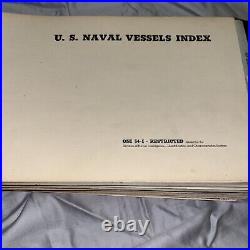 1943 VINTAGE U. S. NAVY TASK BINDER Naval Vessels Index Cruisers Battleships