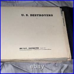 1943 VINTAGE U. S. NAVY TASK BINDER Naval Vessels Index Cruisers Battleships