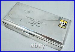 1956 USS Jupiter 950 Sterling Silver US Navy USN Award Jewelry Box Gift Vintage