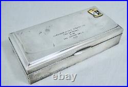 1956 USS Jupiter 950 Sterling Silver US Navy USN Award Jewelry Box Gift Vintage