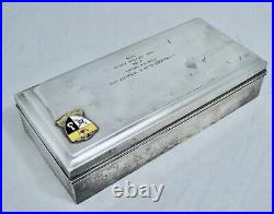 1956 USS Jupiter 950 Sterling Silver US Navy USN Award Jewelry Box Gift Vintage