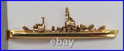 (1961) USS LONG BEACH cgn-9 NAVY BATTLE CRUISER OFFICERS TIE CLIP