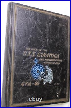 1963 Uss Saratoga Usn Navy Aircraft Carrier Log Book Uniform Patch Photo Lot