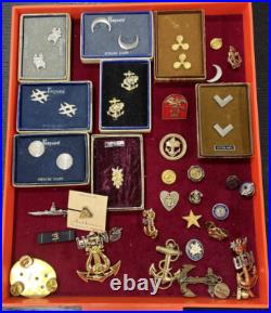 1970's United States Navy USN Commander Career Counselor Recruiting Service Pins