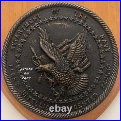 1971 Department Of The Navy Fleet Intelligence Center Pacific Resin Wall Plaque