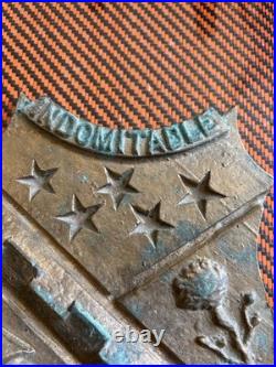 1972 BRASS US NAVY USS STEIN FF-1065 SHIPS CREST INSIGNIA PLAQUE Vietnam Origina