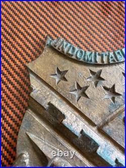 1972 BRASS US NAVY USS STEIN FF-1065 SHIPS CREST INSIGNIA PLAQUE Vietnam Origina