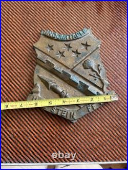 1972 BRASS US NAVY USS STEIN FF-1065 SHIPS CREST INSIGNIA PLAQUE Vietnam Origina