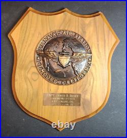 1978 US Navy Plaque, U. S. Naval Air Station Lemoore California withC. O. Name Plate