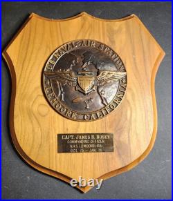 1978 US Navy Plaque, U. S. Naval Air Station Lemoore California withC. O. Name Plate