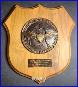 1978 US Navy Plaque, U. S. Naval Air Station Lemoore California withC. O. Name Plate
