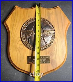 1978 US Navy Plaque, U. S. Naval Air Station Lemoore California withC. O. Name Plate