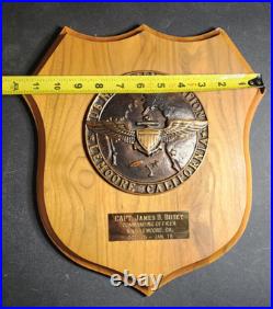 1978 US Navy Plaque, U. S. Naval Air Station Lemoore California withC. O. Name Plate