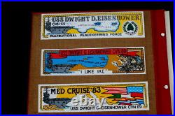 1980's USS Dwight D Eisenhower 3 Stickers CVN 69 in Scrapbook I Like Ike