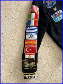 1985 Vtg US Navy Med Cruise Jacket USS CORRAL SEA CV-43 Wool Combat Patch 80s