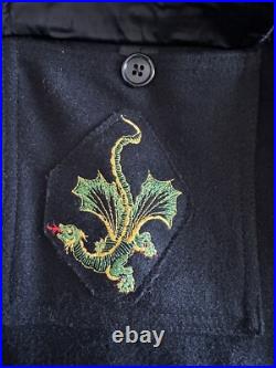 1985 Vtg US Navy Med Cruise Jacket USS CORRAL SEA CV-43 Wool Combat Patch 80s