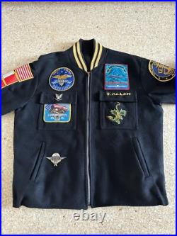 1985 Vtg US Navy Med Cruise Jacket USS CORRAL SEA CV-43 Wool Combat Patch 80s